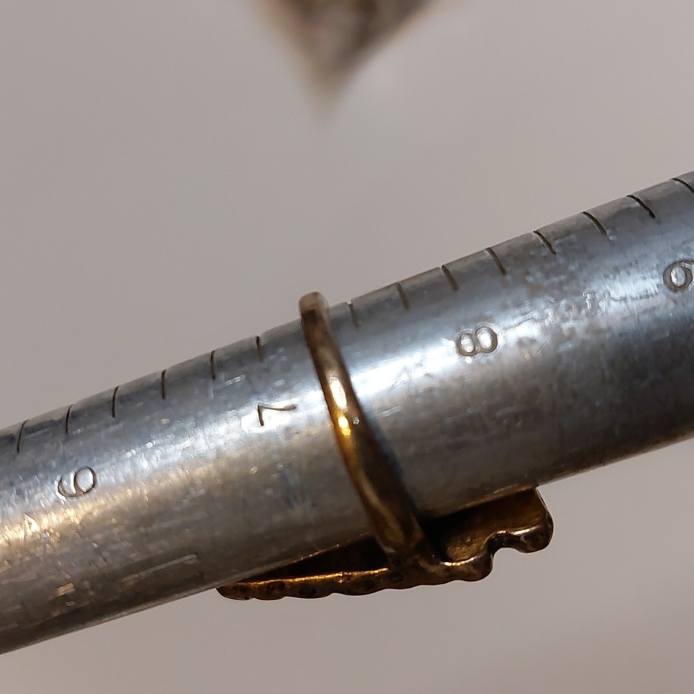 Spearhead Arrowhead Statement Ring Dented Texture… - image 3